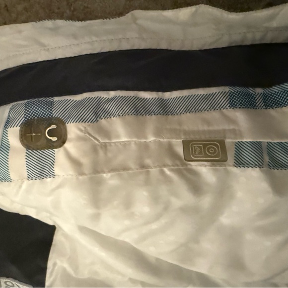 Roxy Ski Coat | Blue and White Plaid - Picture 6 of 8